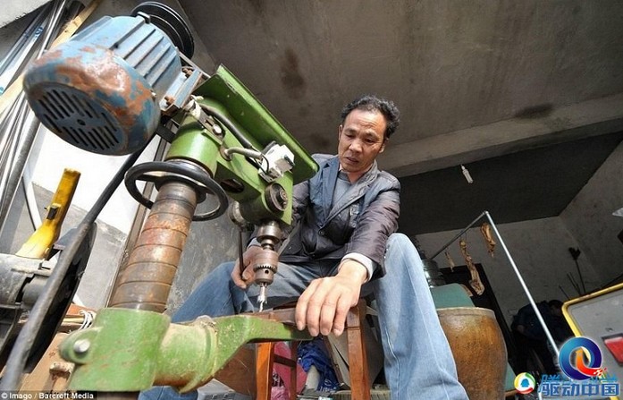 汨罗农民用摩托车零件组装直升机 - 中国摩托迷