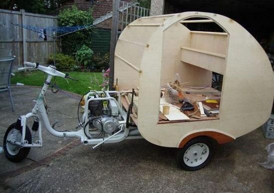 废旧三轮车改装房车 霸气外露 - 中国摩托迷网